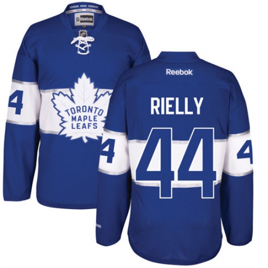 Men's Reebok Toronto Maple Leafs 44 Morgan Rielly Premier Royal Blue 2017 Centennial Classic NHL Jersey