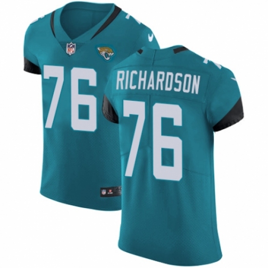 Men's Nike Jacksonville Jaguars 76 Will Richardson Black Alternate Vapor Untouchable Elite Player NFL Jersey