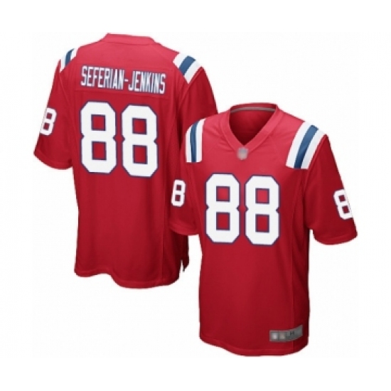Men's New England Patriots 88 Austin Seferian-Jenkins Game Red Alternate Football Jersey