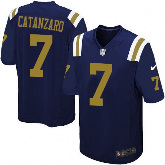 Men's Nike New York Jets 7 Chandler Catanzaro Limited Navy Blue Alternate NFL Jersey