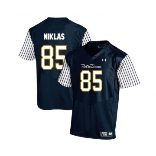 Notre Dame Fighting Irish 85 Troy Niklas Navy College Football Jersey