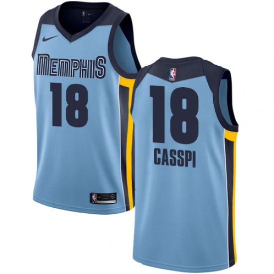 Men's Nike Memphis Grizzlies 18 Omri Casspi Swingman Light Blue NBA Jersey Statement Edition
