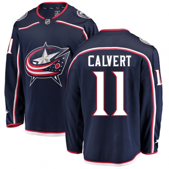 Youth Columbus Blue Jackets 11 Matt Calvert Fanatics Branded Navy Blue Home Breakaway NHL Jersey
