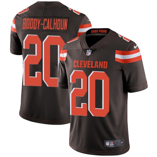Youth Nike Cleveland Browns 20 Briean Boddy-Calhoun Brown Team Color Vapor Untouchable Limited Player NFL Jersey
