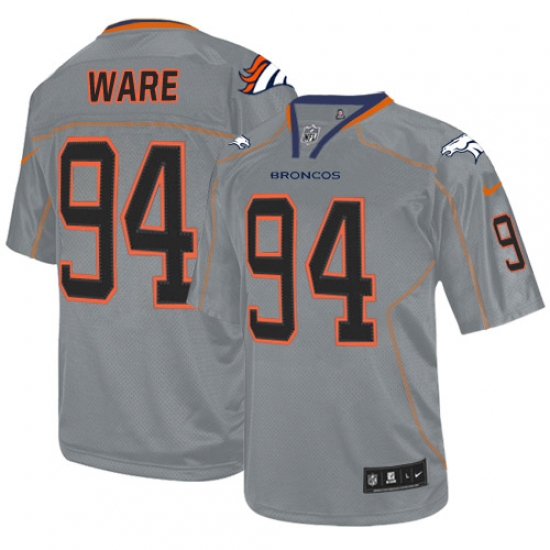 Men's Nike Denver Broncos 94 DeMarcus Ware Elite Lights Out Grey NFL Jersey