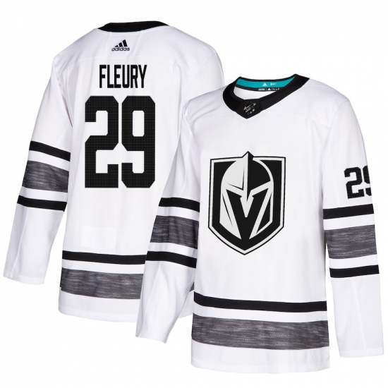 Men's Adidas Vegas Golden Knights 29 Marc-Andre Fleury White 2019 All-Star Game Parley Authentic Stitched NHL Jersey