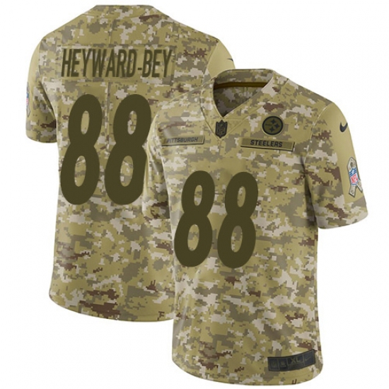 Youth Nike Pittsburgh Steelers 88 Darrius Heyward-Bey Limited Camo 2018 Salute to Service NFL Jersey