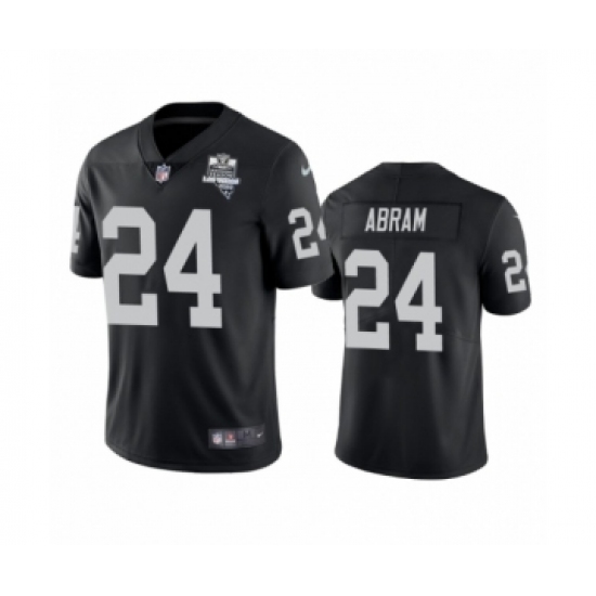 Men's Oakland Raiders 24 Johnathan Abram Black 2020 Inaugural Season Vapor Limited Jersey