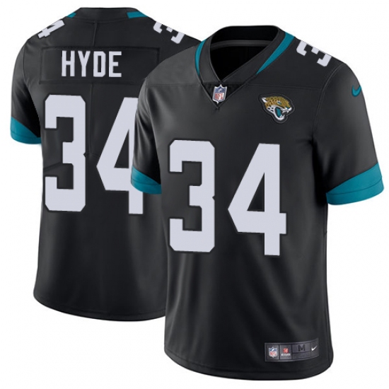 Men's Nike Jacksonville Jaguars 34 Carlos Hyde Black Team Color Vapor Untouchable Limited Player NFL Jersey