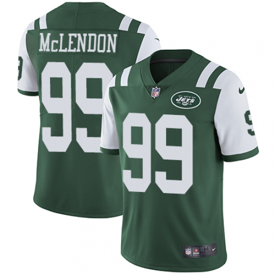 Youth Nike New York Jets 99 Steve McLendon Elite Green Team Color NFL Jersey