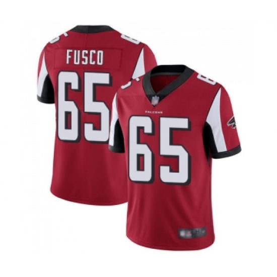 Youth Atlanta Falcons 65 Brandon Fusco Red Team Color Vapor Untouchable Limited Player Football Jersey