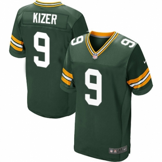 Men's Nike Green Bay Packers 9 DeShone Kizer Elite Green Team Color NFL Jersey