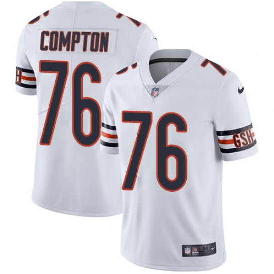 Youth Nike Chicago Bears 76 Tom Compton White Vapor Untouchable Limited Player NFL Jersey