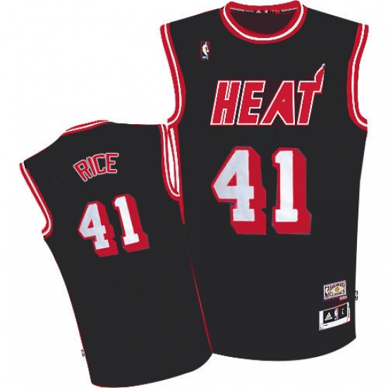 Men's Adidas Miami Heat 41 Glen Rice Authentic Black ABA Hardwood Classic NBA Jersey