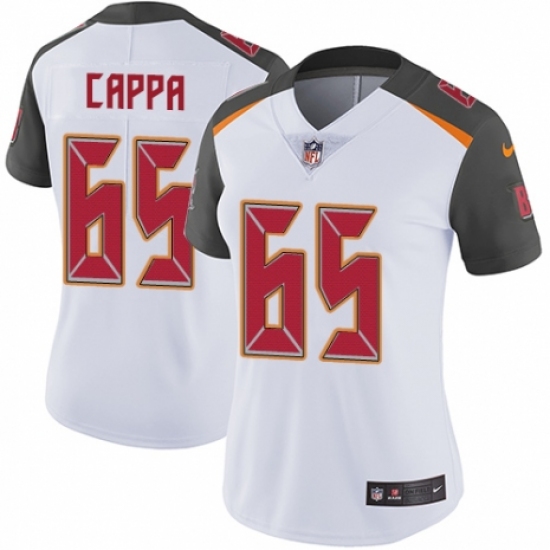 Women's Nike Tampa Bay Buccaneers 65 Alex Cappa White Vapor Untouchable Elite Player NFL Jersey