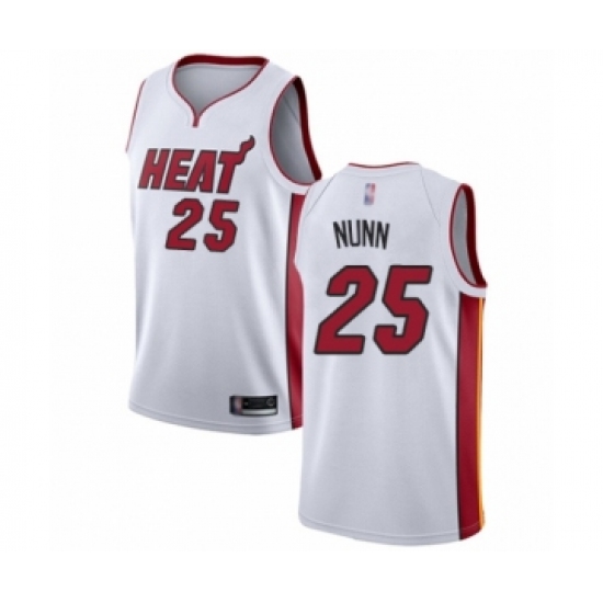 Youth Miami Heat 25 Kendrick Nunn Swingman White Basketball Jersey - Association Edition