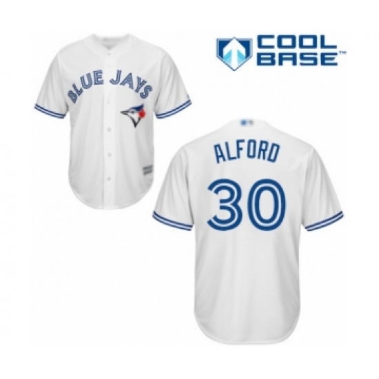 Youth Toronto Blue Jays 30 Anthony Alford Authentic White Home Baseball Player Jersey