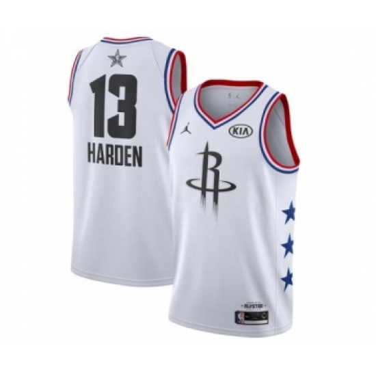 Women's Jordan Houston Rockets 13 James Harden Swingman White 2019 All-Star Game Basketball Jersey