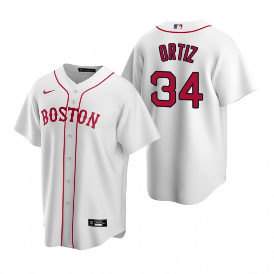 Men's Nike Boston Red Sox 34 David Ortiz White Alternate Stitched Baseball Jersey