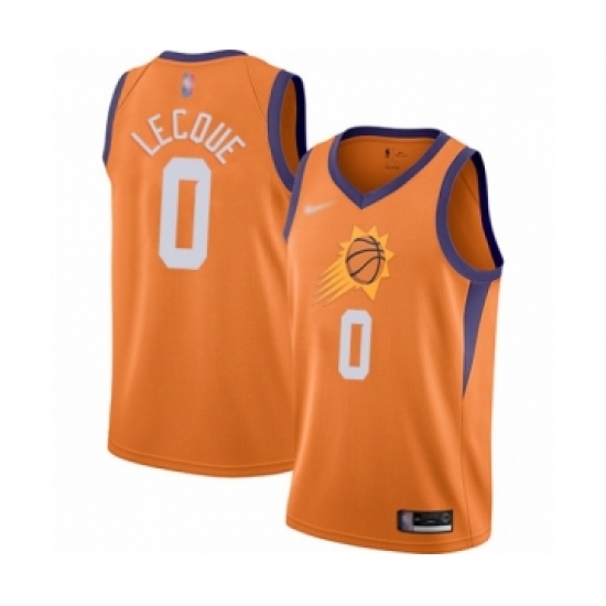 Women's Phoenix Suns 0 Jalen Lecque Swingman Orange Finished Basketball Jersey - Statement Edition
