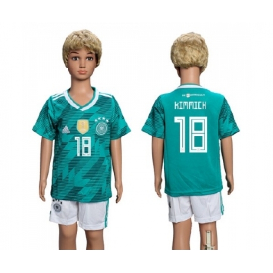 Germany 18 Kimmich Away Kid Soccer Country Jersey