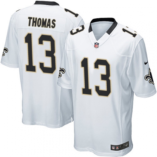 Men's Nike New Orleans Saints 13 Michael Thomas Game White NFL Jersey