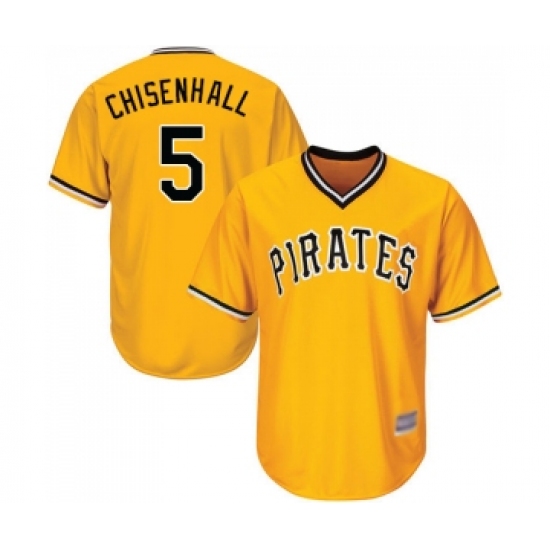 Youth Pittsburgh Pirates 5 Lonnie Chisenhall Replica Gold Alternate Cool Base Baseball Jersey