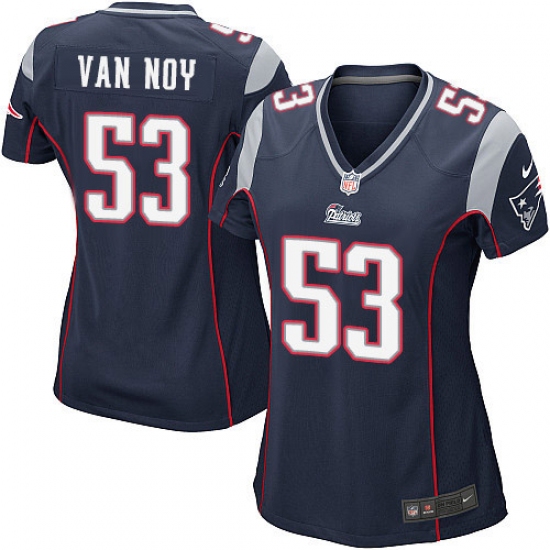 Women's Nike New England Patriots 53 Kyle Van Noy Game Navy Blue Team Color NFL Jersey