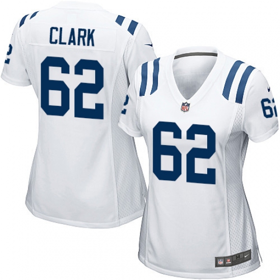 Women's Nike Indianapolis Colts 62 Le'Raven Clark Game White NFL Jersey