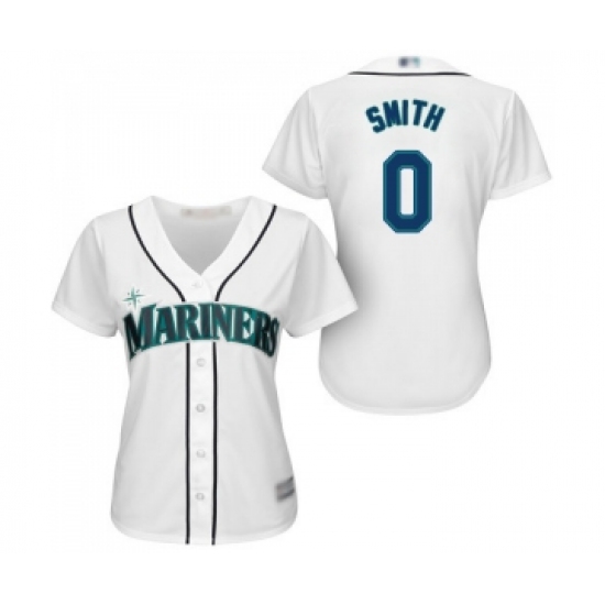 Women's Seattle Mariners 0 Mallex Smith Replica White Home Cool Base Baseball Jersey