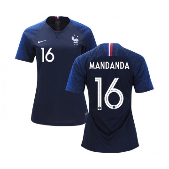 Women's France 16 Mandanda Home Soccer Country Jersey