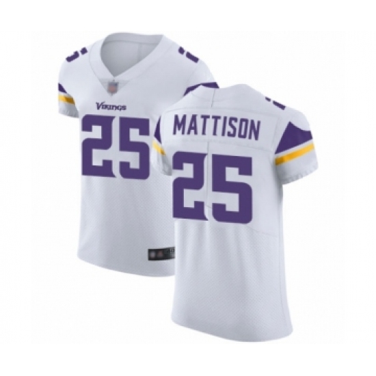 Men's Minnesota Vikings 25 Alexander Mattison White Vapor Untouchable Elite Player Football Jersey