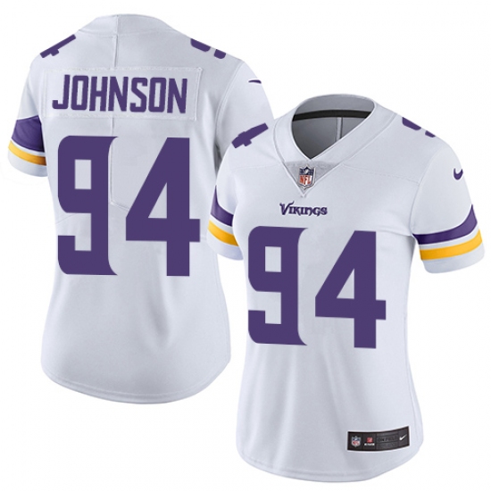 Women's Nike Minnesota Vikings 94 Jaleel Johnson Elite White NFL Jersey
