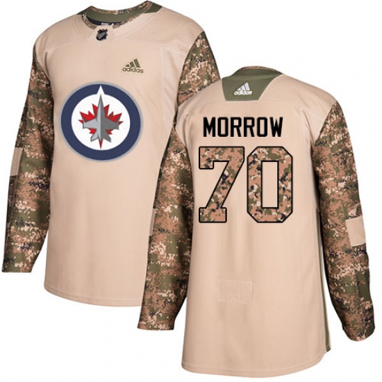 Men's Adidas Winnipeg Jets 70 Joe Morrow Authentic Camo Veterans Day Practice NHL Jersey