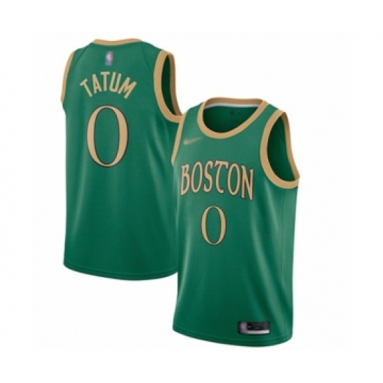 Women's Boston Celtics 0 Jayson Tatum Swingman Green Basketball Jersey - 2019 20 City Edition