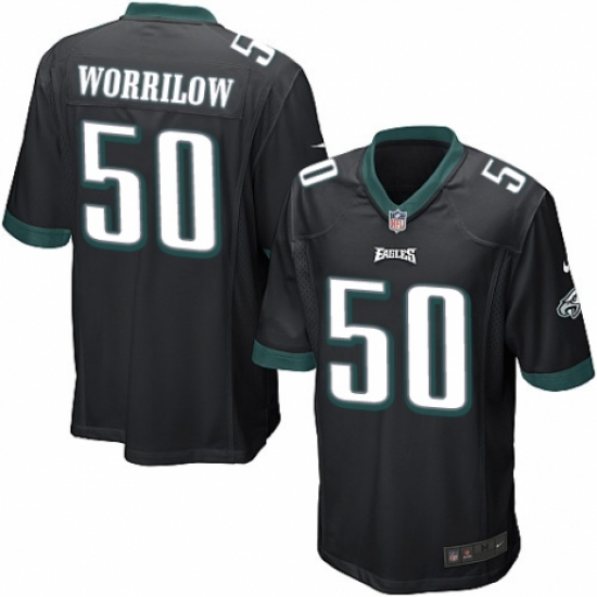 Men's Nike Philadelphia Eagles 50 Paul Worrilow Game Black Alternate NFL Jersey