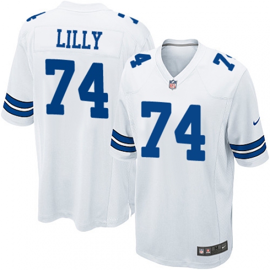 Men's Nike Dallas Cowboys 74 Bob Lilly Game White NFL Jersey