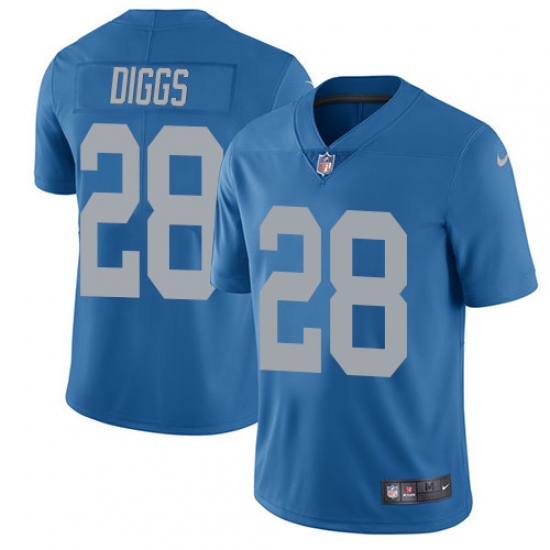 Men's Nike Detroit Lions 28 Quandre Diggs Elite Blue Alternate NFL Jersey