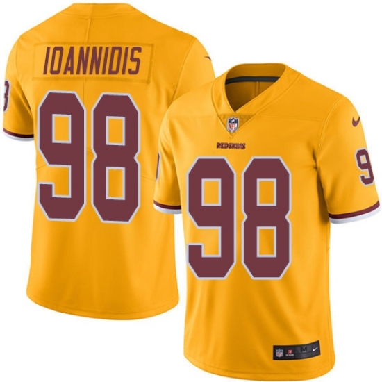 Men's Nike Washington Redskins 98 Matt Ioannidis Limited Gold Rush Vapor Untouchable NFL Jersey