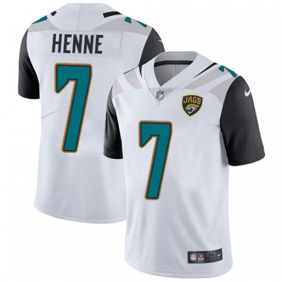 Youth Nike Jacksonville Jaguars 7 Chad Henne White Vapor Untouchable Limited Player NFL Jersey