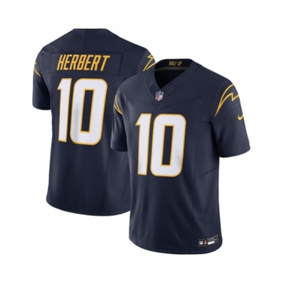 Men's Nike Los Angeles Chargers 10 Justin Herbert Navy 2023 F.U.S.E. Vapor Untouchable Limited Stitched Jersey
