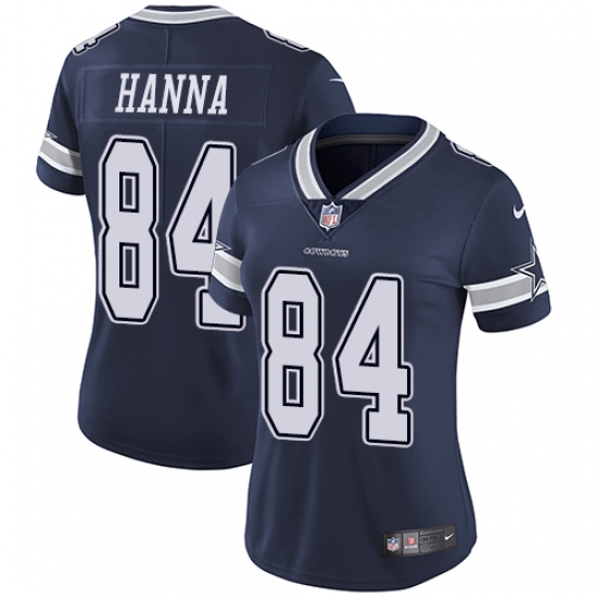 Women's Nike Dallas Cowboys 84 James Hanna Navy Blue Team Color Vapor Untouchable Limited Player NFL Jersey