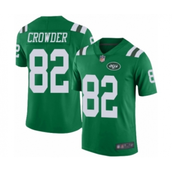 Men's New York Jets 82 Jamison Crowder Limited Green Rush Vapor Untouchable Football Jersey