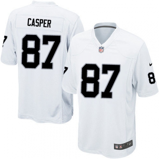 Men's Nike Oakland Raiders 87 Dave Casper Game White NFL Jersey