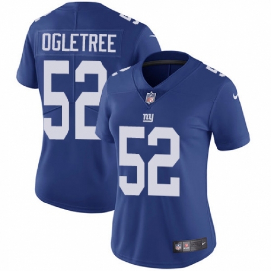 Women's Nike New York Giants 52 Alec Ogletree Royal Blue Team Color Vapor Untouchable Elite Player NFL Jersey