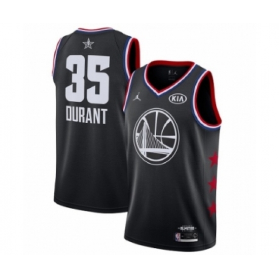 Men's Jordan Golden State Warriors 35 Kevin Durant Swingman Black 2019 All-Star Game Basketball Jersey