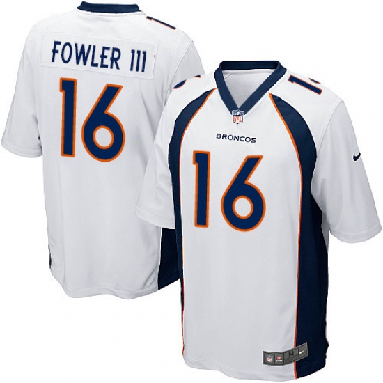 Men's Nike Denver Broncos 16 Bennie Fowler Game White NFL Jersey