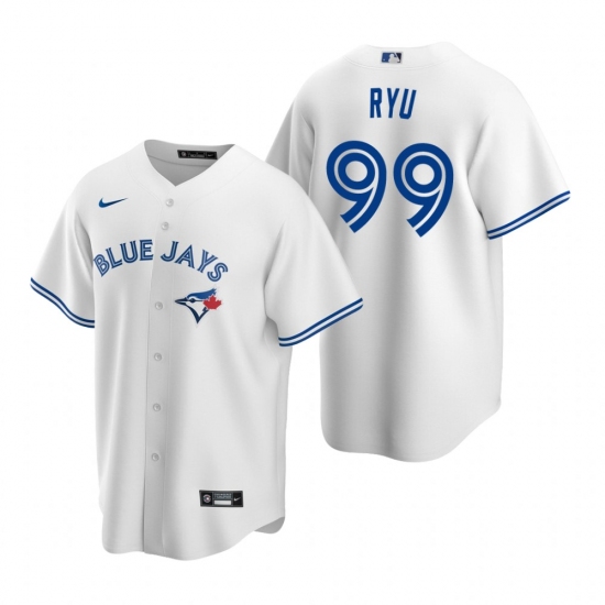 Men's Nike Toronto Blue Jays 99 Hyun-Jin Ryu White Home Stitched Baseball Jersey