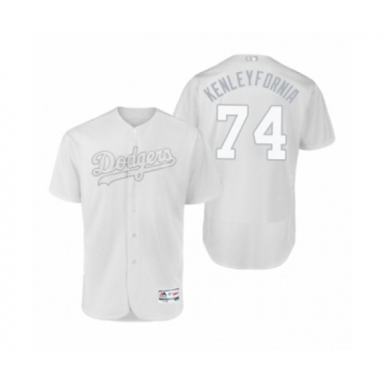 Men's Los Angeles Dodgers 74 Kenley Jansen Kenleyfornia White 2019 Players Weekend Authentic Jersey