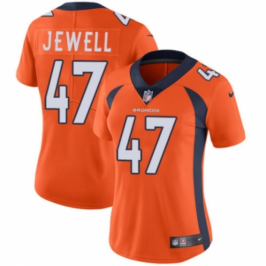 Women's Nike Denver Broncos 47 Josey Jewell Orange Team Color Vapor Untouchable Elite Player NFL Jersey